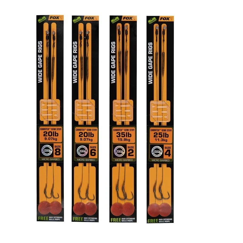 Fox - Edges Wide Gape Camotex Semi Stiff x 2 | Total Fishing Tackle